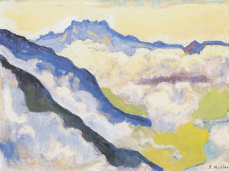 Ferdinand Hodler ie Dents du Midi von Caux aus oil painting image